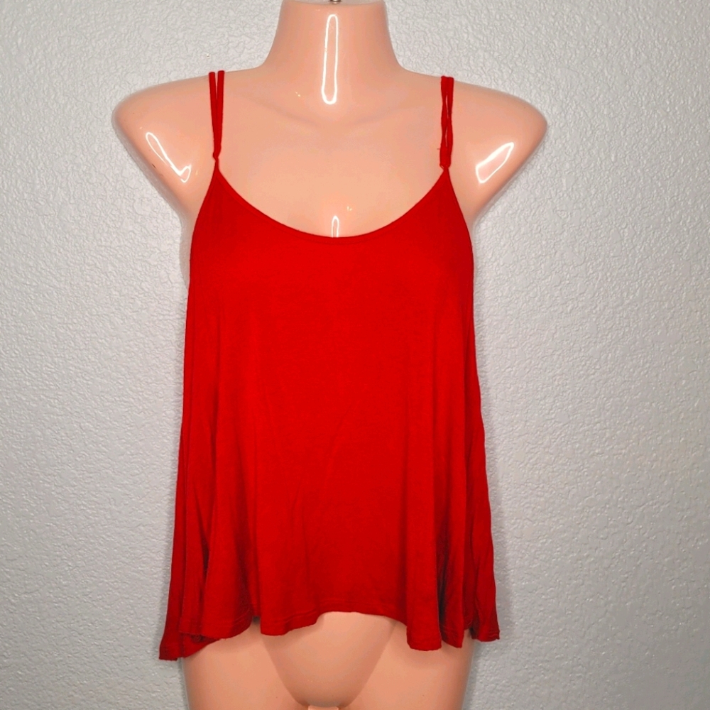 Red Flowy Strappy Top